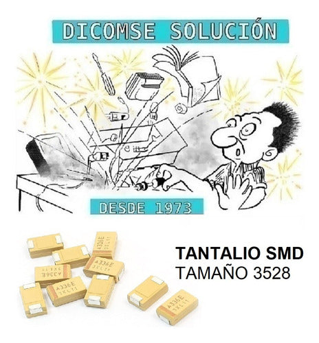 Capacitor Tantalio Smd 2.2uf X 25v 20% B=3528 X 5 Unidades 0