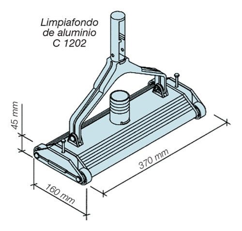 Deflector Limpiafondos De Aluminio Para Piscinas Marca Mavi 3