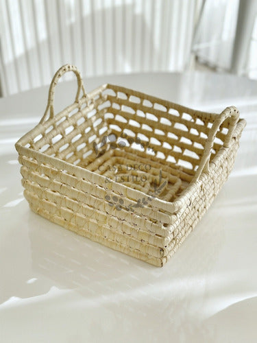 Rectangular Fruit Basket 100% Palm Container 0