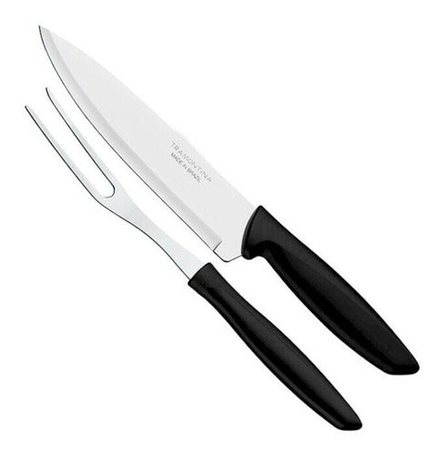 Tramontina Set Asado 2 Pz Cuchillo Chef Tenedor Trinchante 3