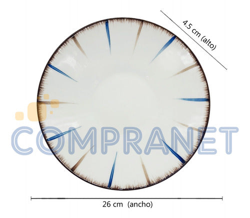 Compranet Porcelain Deep Plates Set of 4 Units 26 cm 3