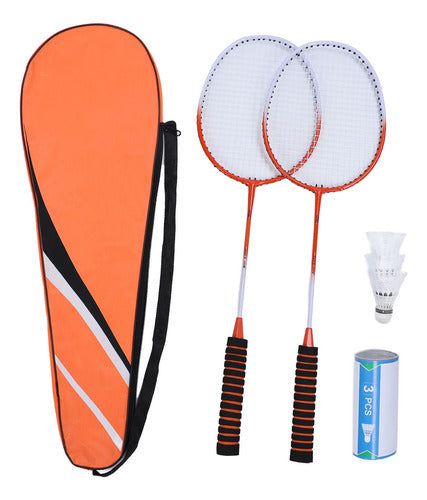 Conjunto De Petecas De Raquete De Badminton Vermelho Profess 0