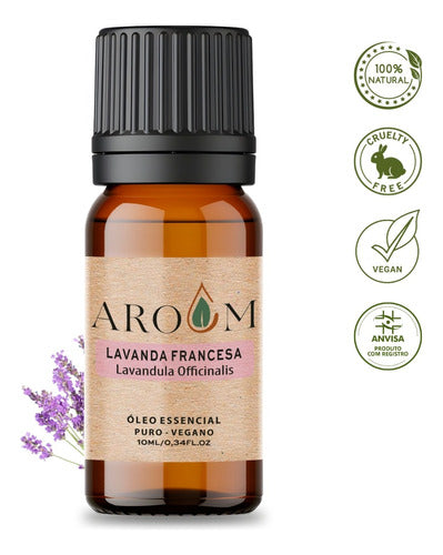 Óleo Essencial Lavanda Francesa - Puro 10 Ml - Aroom 1