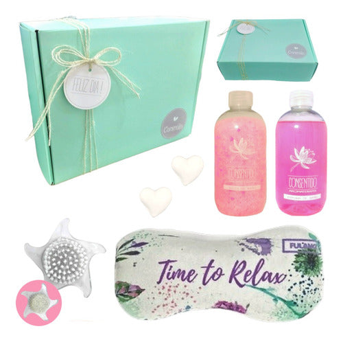 Relaxing Rose Aroma Gift Box Spa Set | Ideal Relaxation & Gifting Experience - Aroma Relax Caja Regalo Box Rosas Set Kit Spa N51 Feliz Día