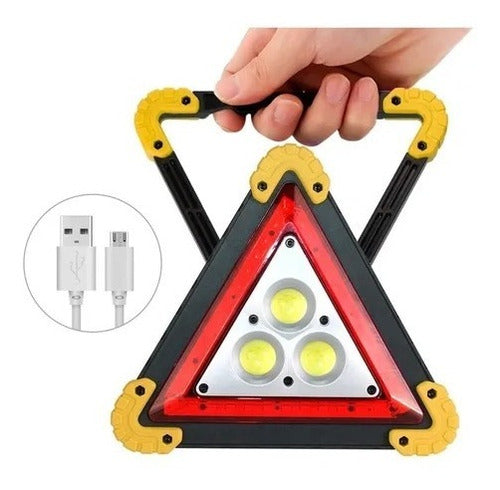 Kit X 2 Baliza Linterna Seguridad Vial Led Cob + Chaleco 6