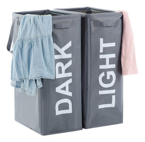 Haundry Set of 2 Dark and Light Laundry Baskets 0