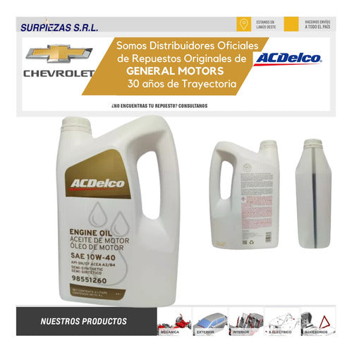 Kit Filtros Chevrolet Onix Prisma + Aceite Semisint Acdelco 1