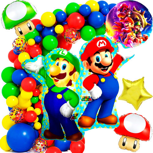 50 Super Mario Bros Luigi Art Balloons Birthday Decoration 5