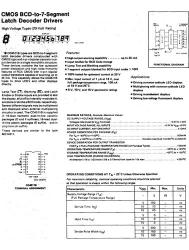 Cd4511 Decodif. Driver Latch Bcd A 7 Segmentos 2