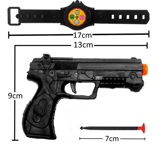 Arminha Brinquedo Lança Dardos Kit C/4 Pistolas E Acessórios 1