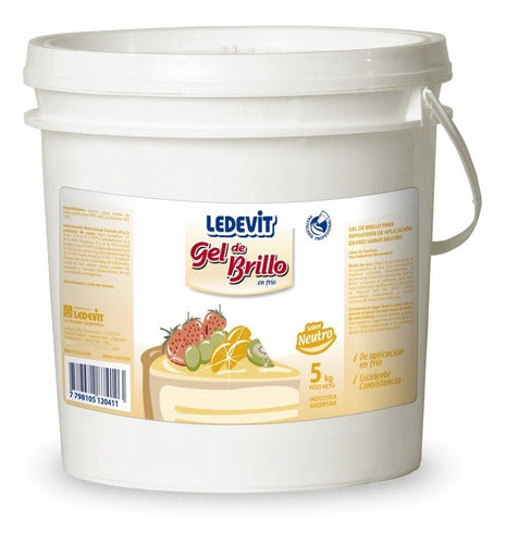 Ledevit Gel De Brillo En Frio Sabores Neutro Y Frutilla (Balde X 5 Kg) 0