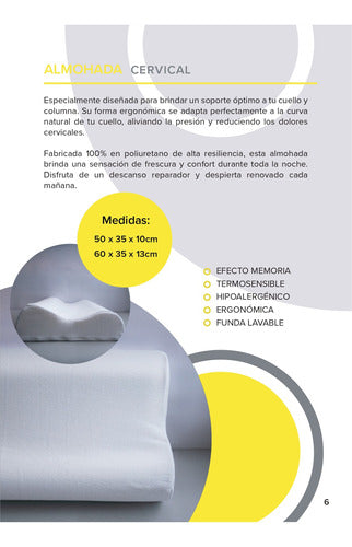 BD - Almohada Cervical Inteligente Viscoelastica Con Funda 1