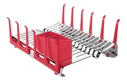 Tramontina Dish Drainer Stainless Steel Red C 0