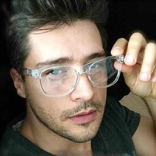 Gatizzoni Transparent Square Frame Glasses for Men Unisex Fashion 5