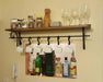 Rustic Kitchen Organizer Shelf with Hanger Hooks 6
