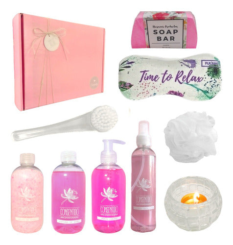 Zen Aroma Rose Spa Gift Box Set No. 5 Relaxation Kit for Women - Kit Caja Regalo Mujer Box Zen Aroma Rosas Set Spa N05 Relax
