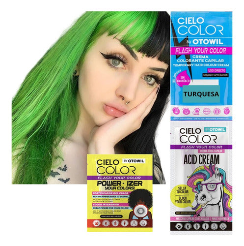 Otowil Cielo Color Kit: Hair Dye + Power Ized + Acid Cream 35