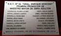 Grabados Artisticos Placa Egresados Escuela Homenaje Tamaño 30x20 Acero Inox 0