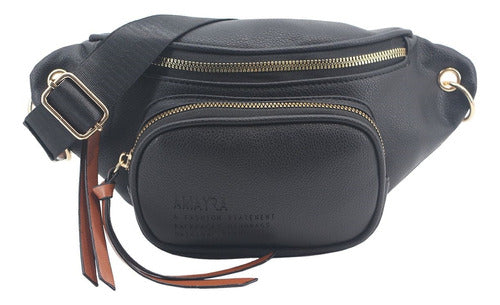 Amayra 67.C2390 Waist Bag with Plaqué Pocket and Polypropylene Strap 0