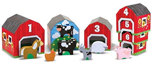 Melissa & Doug Nesting and Sorting Barns and Animals with 6 0