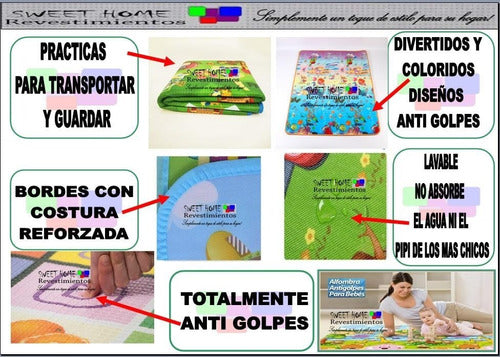 Sweet Home Revestimientos Alfombra Anti Golpes Infantil Plegable Excelente Calidad 5