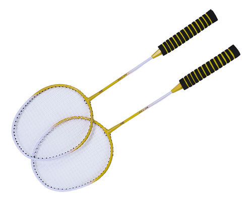 Conjunto De Raquetes De Badminton Amarelo Professional Alloy 1