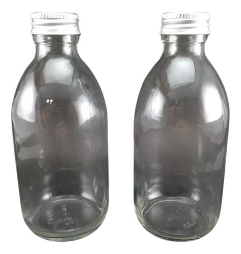 Frasco De Vidrio 250ml Con Tapa De Metal (10 Unidades) 0