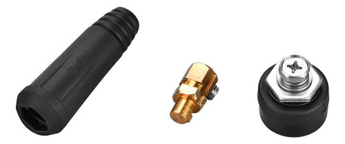 Dkj10-25 Preto Estilo Europeu Soldagem Cabo Rápido Conector 0