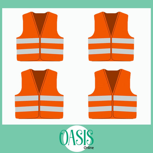 Oasis Professional Premium Reflective Safety Vests Kit x4 - Orange 1