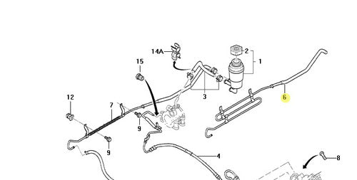 Manguera Enfriador Deposito Hidraulica Ford Focus 99 00 01 0