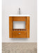 Rustic Wooden Wall Hung Vanity with 50cm Sink and Mirror 4
