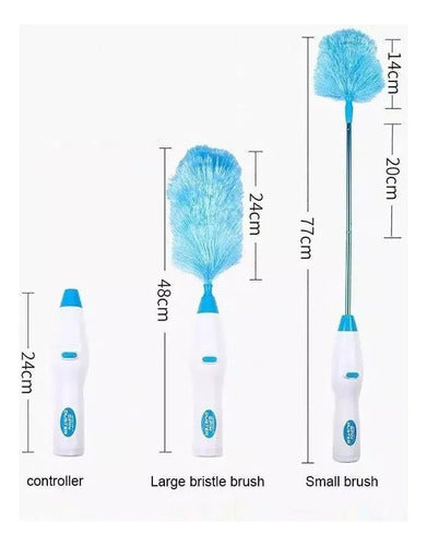 Plumero Extensible Eléctrico A Pilas Quita Polvo Giratorio 1