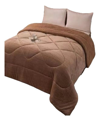 Luxurious Queen Size Sherpa Blanket Bedspread Warm Soft Comforter 3