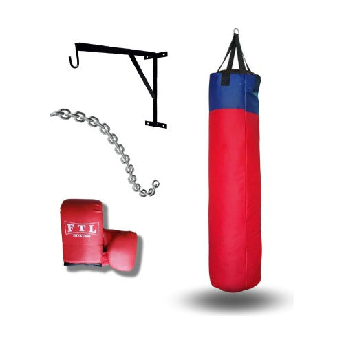 Trops Combo Boxing: Gloves + 90 cm Bag + Wall Support + Chain + Filling 0