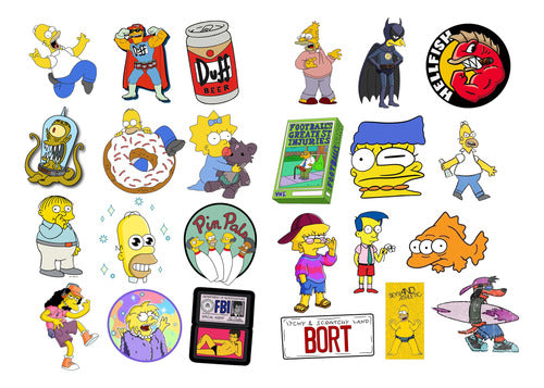 Pack Stickers - Los Simpsons  X 24 Unidades - L3p 1