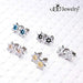 555Jewelry Stainless Steel David Star Earrings 5