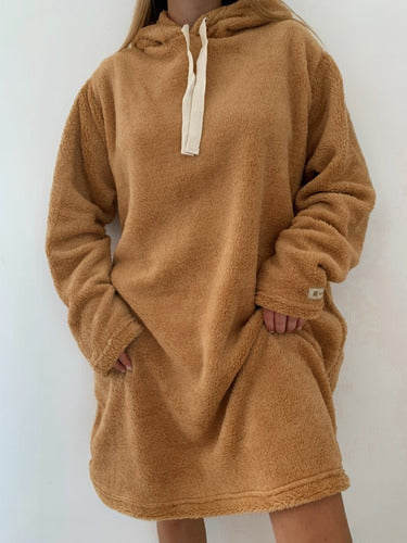 Maxi Teddy Sheepskin Double-Sided Plush Pajama Hoodie 47