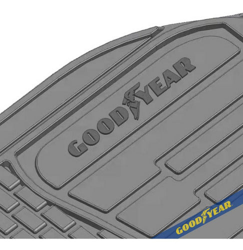Goodyear PVC 3-Piece Car Mat Set and Steering Wheel Cover Kit 3