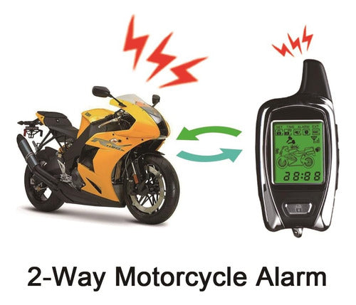 Spy 2 Vías Moto Alarma LM209 Arranque A Control Remoto Con L 3