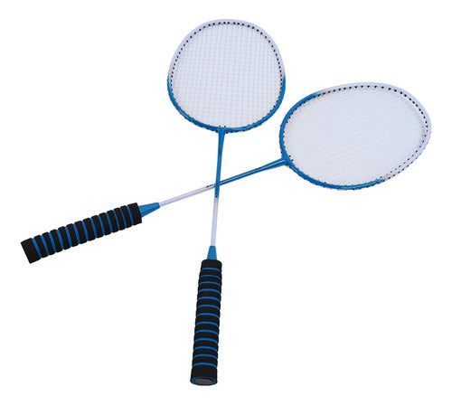 Conjunto De Raquetes De Badminton Azul Professional Alloy 3 0