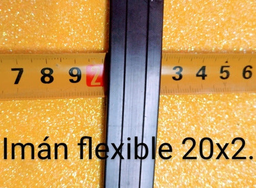 Iman Flexible Tira 20x2mm Cinta Magnetica Con Adhesivo 10mt. 0