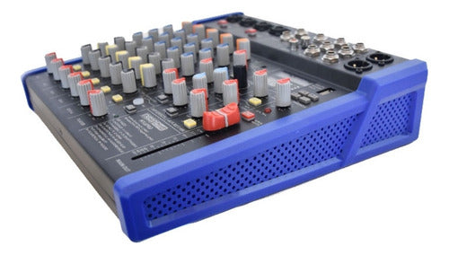 Consola Mixer Mx6 De Seis Canales Con 99 Efectos Moon 1