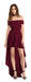 AbastoModa Modern Long Cocktail Party Dress with Long Train 1