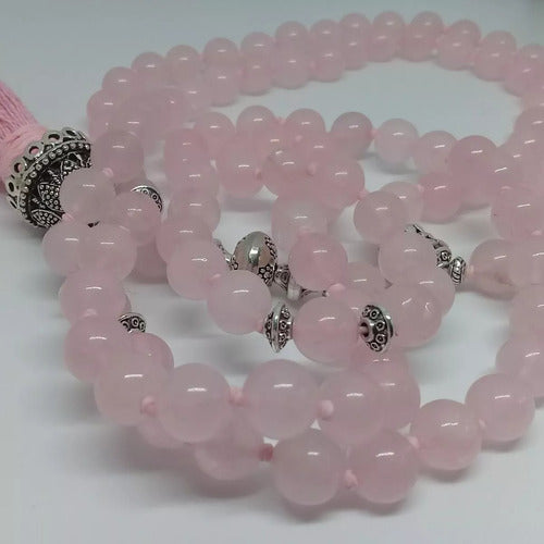 Amazonitas Del Sur Japa Mala Natural Cuarzo Rosa 108 Cuentas 8 Mms 1