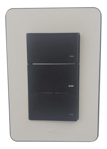 Jeluz Light Switch Mito 3 Points with Black Edge 0