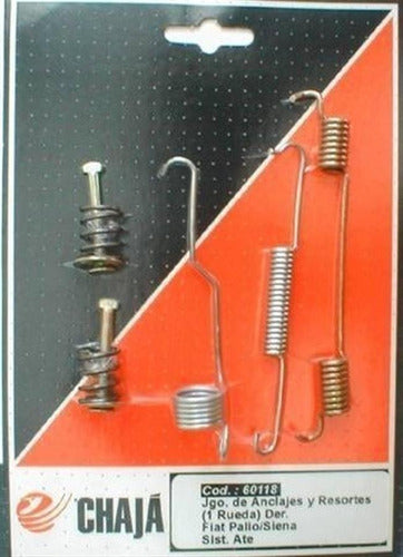 Kit Anclajes Y Resortes Tras. Derecho Fiat Siena - Jj 60118 2