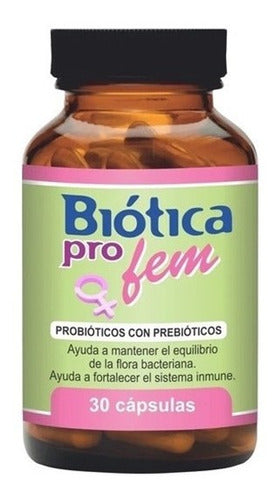 Biótica® Pro Fem X 30 Cápsulas | Probióticos + Prebióticos 0