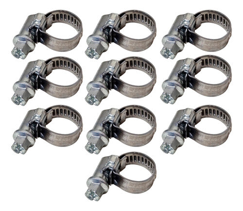 Perfecto 100 Clamps Stainless Steel 8-16mm Band 9mm 1