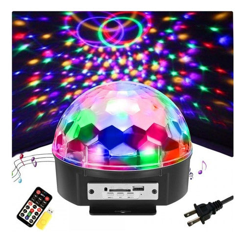 OSR Bola Audioritmica 6 Colores Usb Sd Luces Led Dj + Pendrive 1