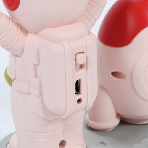 Veladora Luz Infantil Astronauta Recargable Usb Mnl 2